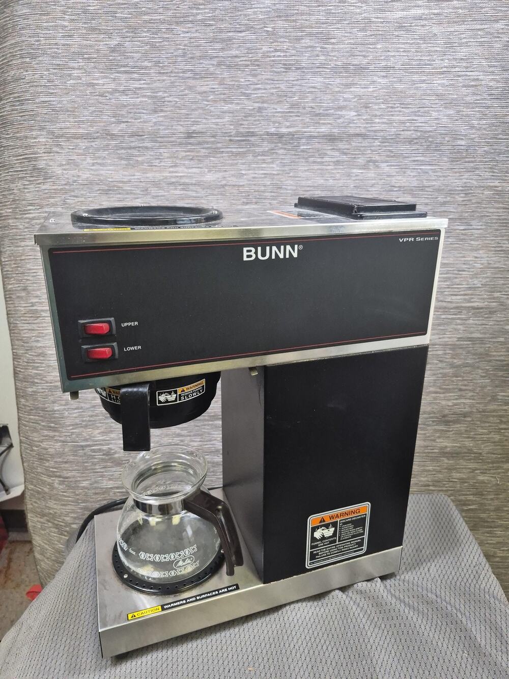 Bunn VPR 12-Cup Commercial Coffee Maker Black 2 Warmer Stainless Steel USA